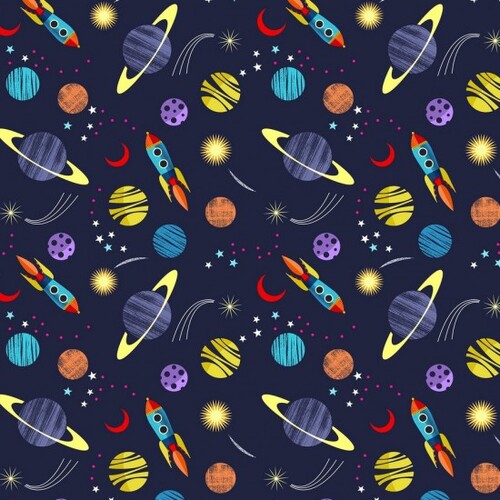 Space Explorers Plants Scattered Navy 81120-102