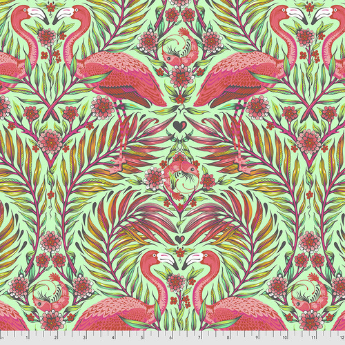Fabric Remnant -Daydreamer Pretty in Pink Flamingos 80cm