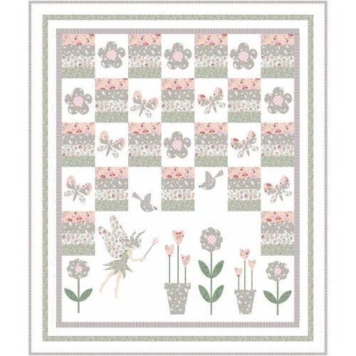 Fairy Garden Fairies Flowers Quilt Kit