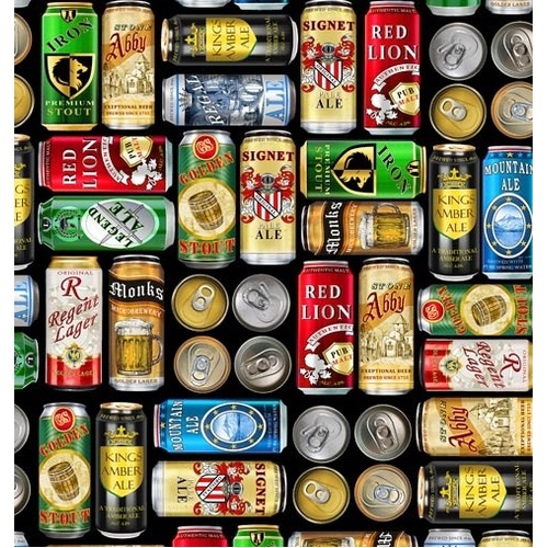Ale House Beer Lager Cans Black 4599