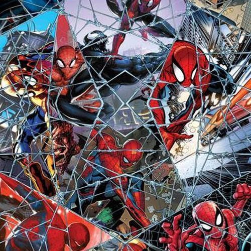 Fabric Remnant - Spiderman Mosaic Superhero 32cm