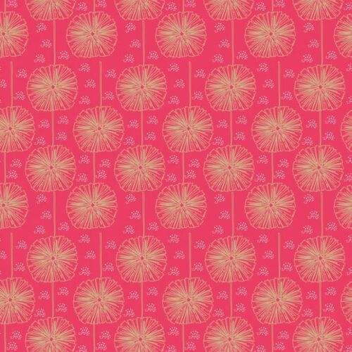 Fabric Remnant -	Wild Australia Wish Flowers 57cm