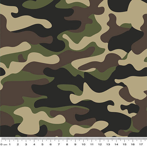 Fabric Remnant -Army War Camouflage 56cm