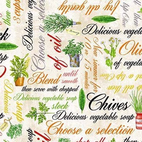 Taste of the Season Vegetables Words Cream 10873C