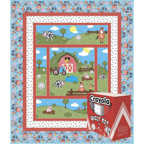 Crayola Colouring on the Farm Boxed Quilt Kit