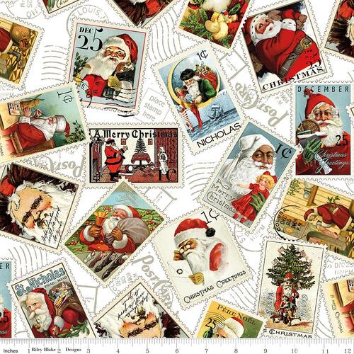 Saint Nicholas Twas Night Before Christmas Stamps White 12345