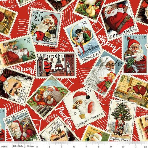 Saint Nicholas Twas Night Before Christmas Stamps Red 12335