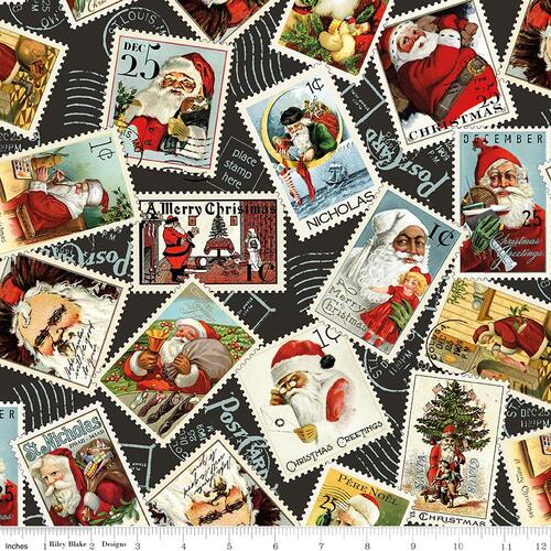 Saint Nicholas Twas Night Before Christmas Stamps Black 12335