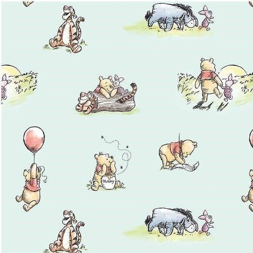Fabric Remnant -Disney Out With Friends Winnie the Pooh 36cm