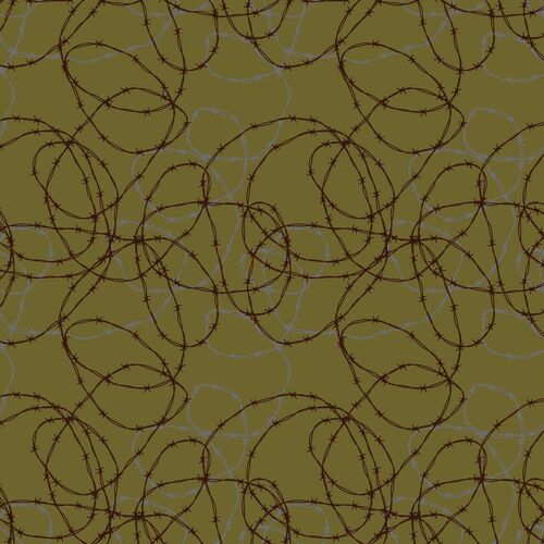 Fenced In Barbed Wire Camo Green DV5354