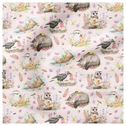 Australian Fairy Friends Allover Pink DV5604