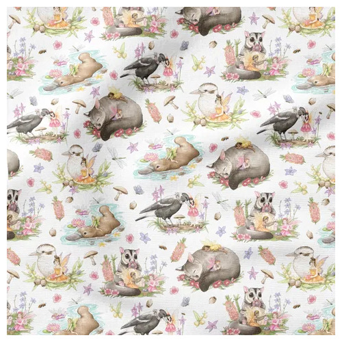 Australian Fairy Friends Allover White DV5602