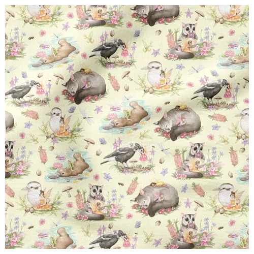 Australian Fairy Friends Allover Lemon DV5601
