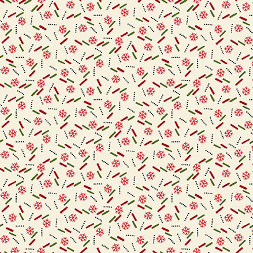 Winter Joys Christmas Snowflake Confetti Cream 2858-33