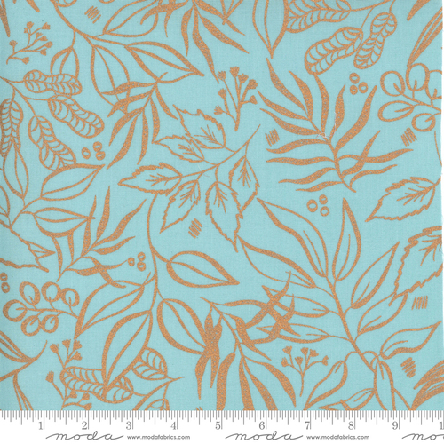 Fabric Remnant -Ultra Violet Floral Metallic 52cm