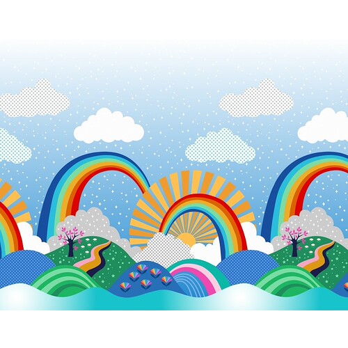 Over the Rainbow Double Border By 1/2m LEA581
