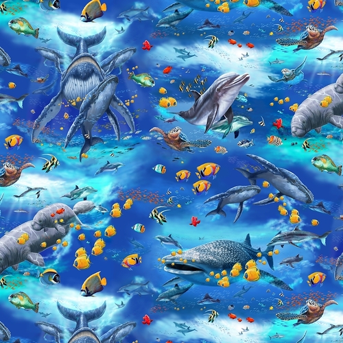 Sea Life Turtles Dolphins Whales Fish BQ5753 017