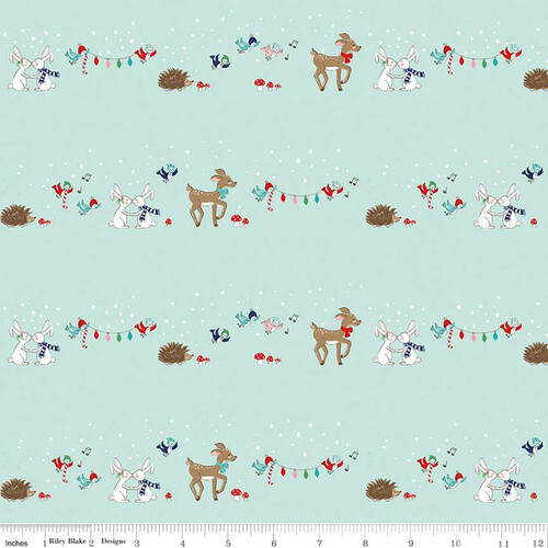 Riley Blake Christmas Pixie Noel 2 Reindeer Mint 12111