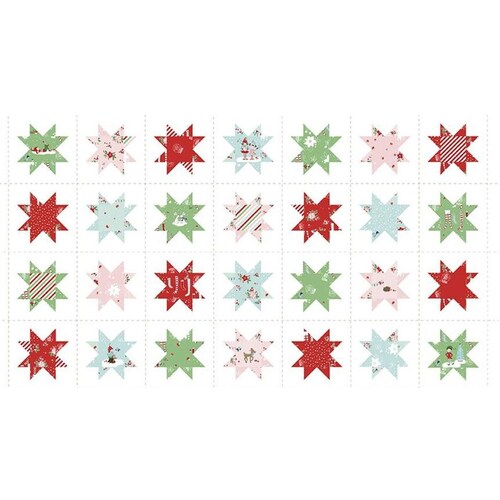 Riley Blake Christmas Pixie Noel 2 Cheater Stars Multi 12119