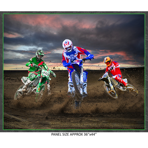 Motocross Maniacs Motocross 36" Quilt Panel 1137A
