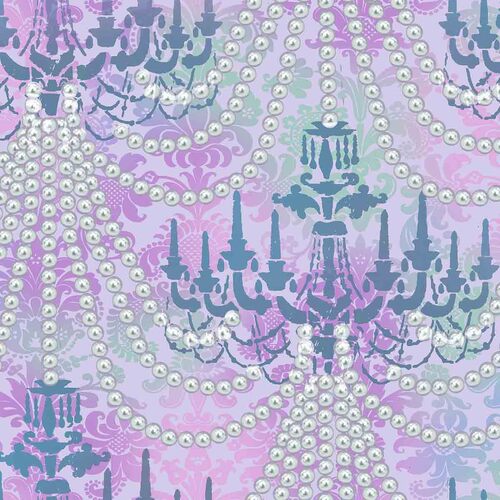 Think Like a Queen Chandelier Pearls Lilac 0472A