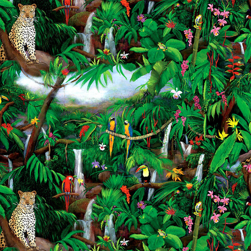 Who Let the Birds Out Jungle Scenic Leopards 0488