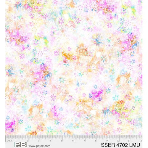 Fabric Remnant -	 Songbird Serenade Floral Multi 54cm