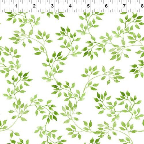 Fabric Remnant -Pretty in Pink Vine Leaf 92cm