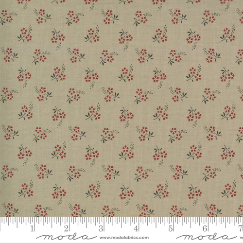 Fabric Remnant -Moda Jardin De Fleurs Roche  64cm