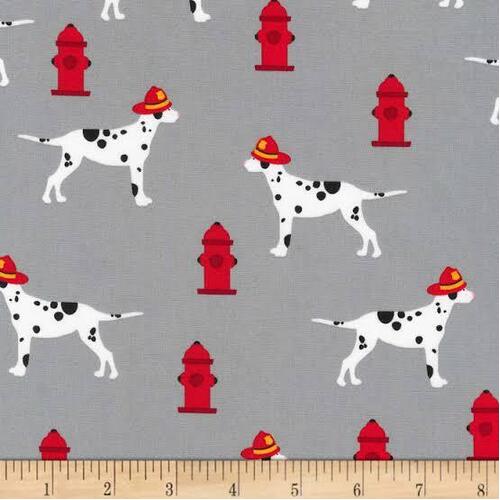 * SALE* Fire Pups Dogs Hydrants Grey Metre