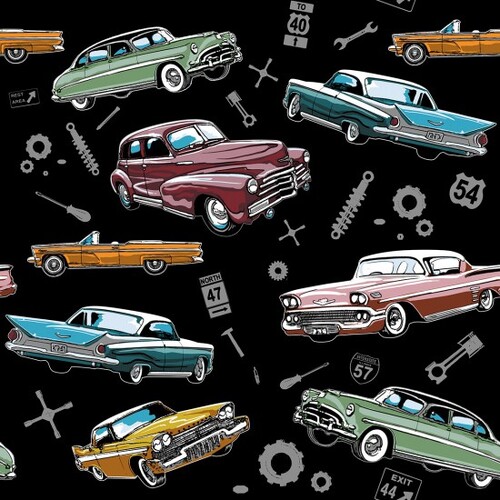 Classics Vintage Cars Black 81200-1
