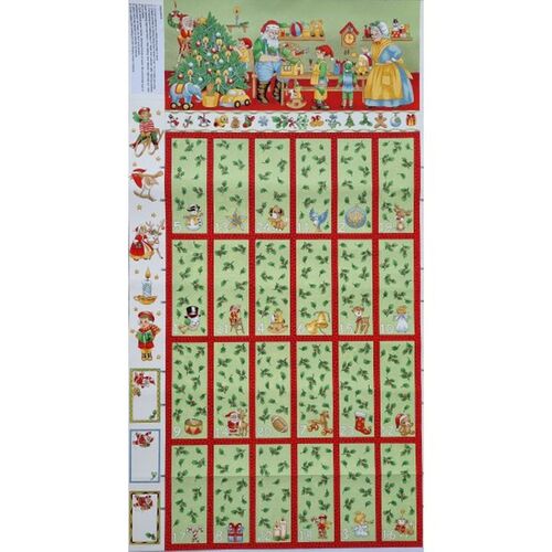 Mr & Mrs Santa Claus Christmas Advent Calender Panel 81150