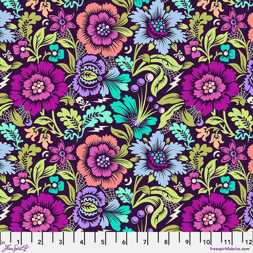 Tula Pink Nightshade (Déjà Vu) Spider Blossom Equinox PWTP206