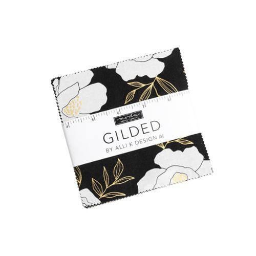 Moda Gilded Floral 5" Fabric Charm Squares