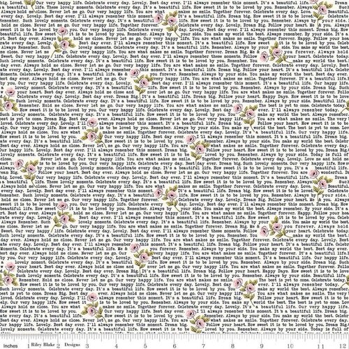 Fabric Remnant - Riley Blake Splendor Inspirational Text 45cm
