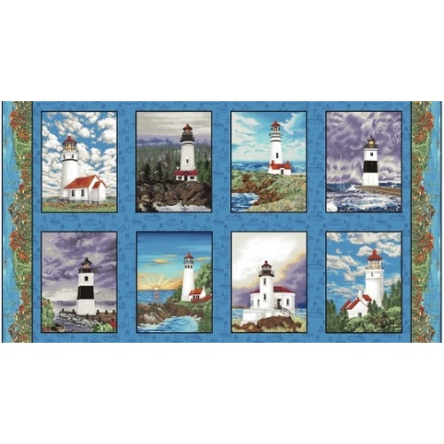 Lighthouse Wonders Quilt Blocks Panel BQ8310 077