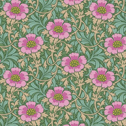 Tilda Hibernation Winter Rose Floral Sage 100537
