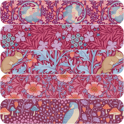 Tilda Hibernation 1/2 Metre Fabric Bundle Old Rose