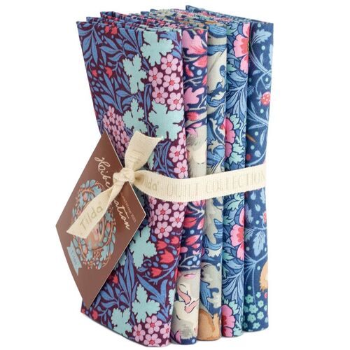 Tilda Hibernation Fat Quarter Fabric Bundle Blue