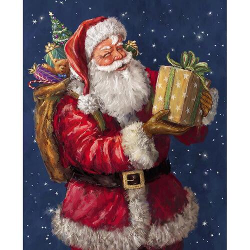 Riley Blake Picture a Christmas Santa's Gifts Panel 12376