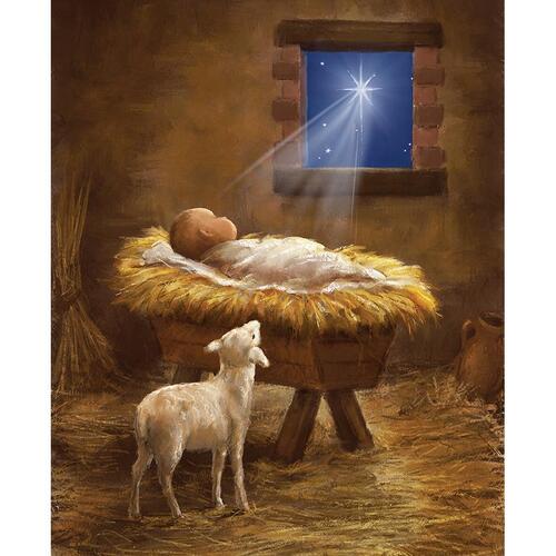 Riley Blake Picture a Christmas Baby Manger Panel 12378