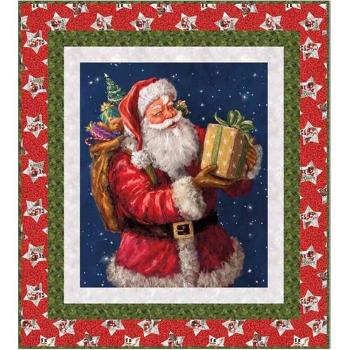 Riley Blake Picture a Christmas Santa Panel Quilt Kit