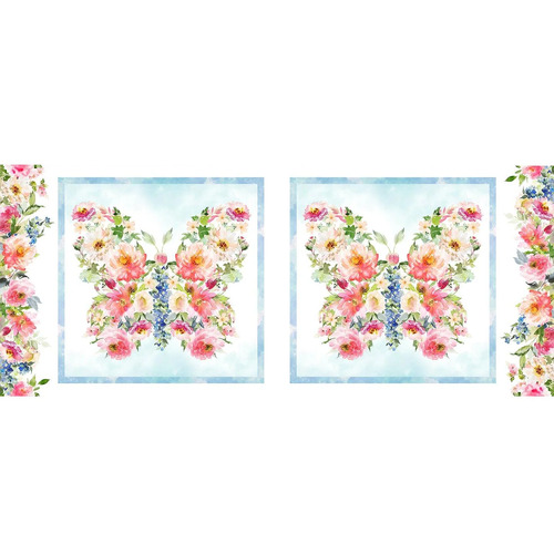 Victoria Butterfly Floral Panel Multi  3VIC-1 