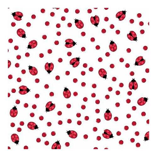 Ladybug Beetles Mania Dot White Y3179-1 