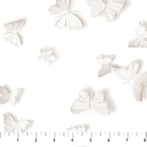 Paper Tonal Butterflies White 24957-10 