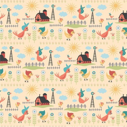 Chick-A-Doodle-Doo Rise Shine Chickens Yellow CD21715 