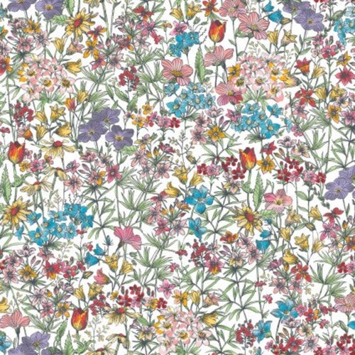 Meadow Edge Small Packed Flower White MASD10003-W