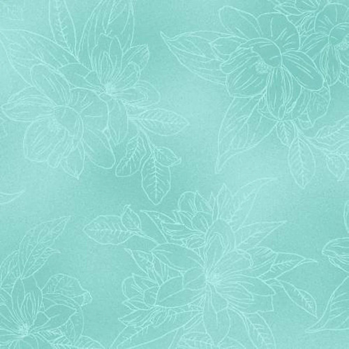 Lanai Floral Linework Tonal Aqua Blue MASD10227-Q