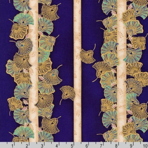 Fabric Remnant -Treasures of Alexandria Egyptian Floral Stripe 94cm