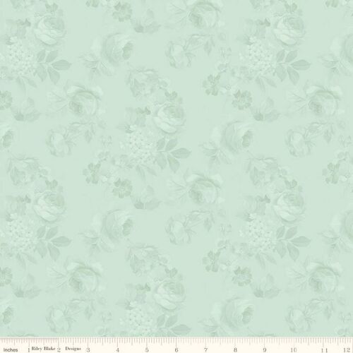 Fabric Remnant-Rose & Violet's Tonal Garden Roses 75cm